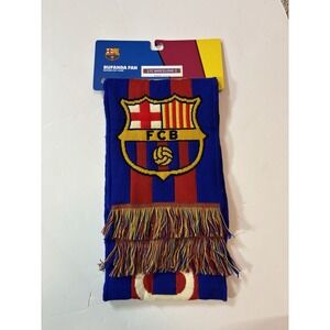 FC Barcelona Scarf Bufanda Fan Soccer Football FCB New with Tags Official Licens